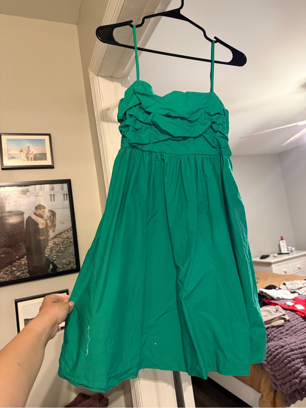 a new day Green Spaghetti-Strap Mini Dress